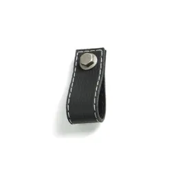 Ročaj v obliki gumba SAMSONITE / Črno usnje
