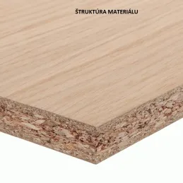 Furnirna iverna plošča ADUST A-B / hrast RUSTIK z razpokami