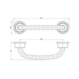 Ročaj ROPE / Črna