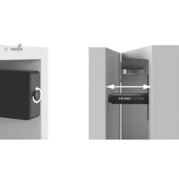 Mehanizem za odpiranje brez ročajev PUSH TO OPEN Silent / Antracit