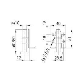 Nastavljiva nogica L68
