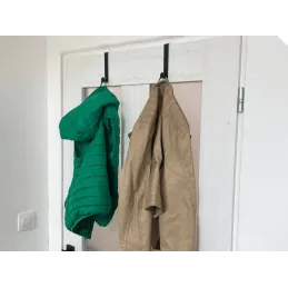 Obešalnik za vrata BALEO / Mat črna