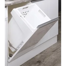 Zložljiva kopalniška košara za perilo 35 l / Bela