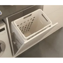 Zložljiva kopalniška košara za perilo 35 l / Bela