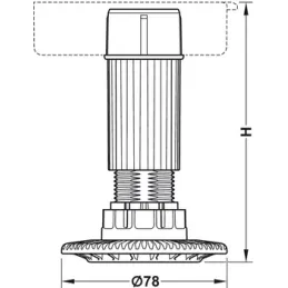 Podnožka za kavč AXILO / Črna