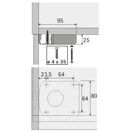 Adapter za cokel KORREKT / za privijanje
