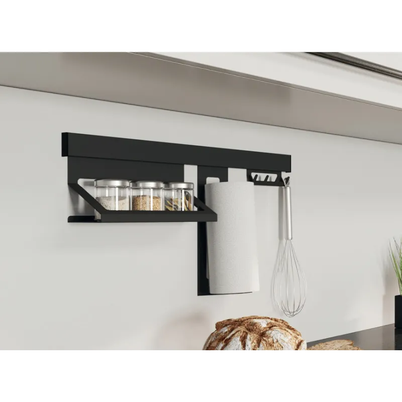 Viseči komplet polic EXCLUSIVE 600 mm / Mat črna