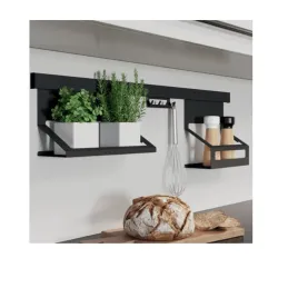 Stenski komplet polic EXCLUSIVE 900 mm / Mat črna