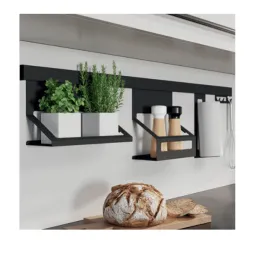 Viseči komplet polic EXCLUSIVE 1200 mm / Mat črna