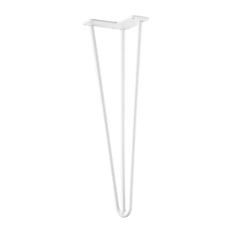 Noga za klubsko mizico HAIRPIN 420 mm / Bela