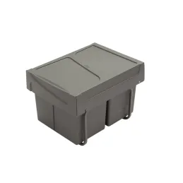 Izvlečni koš za odpadke z blaženjem U40 15 + 15 l / Siva