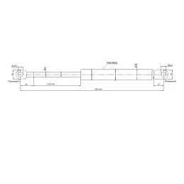 Plinski bat za posteljni mehanizem / 360 mm