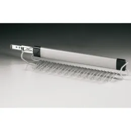 Izvlečni obešalnik za kravate 500 mm z blaženjem / Srebrna
