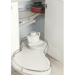 Rohová ľadvinka BEAN s tlmením / Biela - chróm
