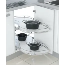 Rohová ľadvinka BEAN s tlmením / Biela - chróm