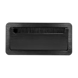Vgradna dvižna vtičnica 2 x 230 V + 2 x USB za polnjenje + HDMI + RJ45 / Črna, brušena