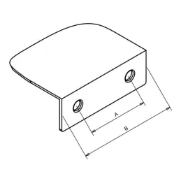 Ročaj za rob vrat AVANTI / Inox