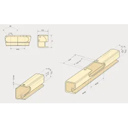 Naležni tečaj 110° za aluminijasta vratca – brez vzmeti