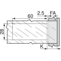 Tečaj za steklena vrata BLUMOTION CRISTALLO 110° / Onyx