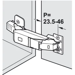 Tečaj BLUM za tanke materiale TIP-ON brez vzmeti 110° / Expadno
