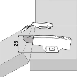 Adapter BLUMOTION z blaženjem med tečaji