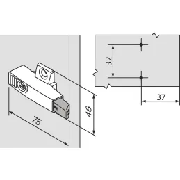 Adapter BLUMOTION z blaženjem med tečaji