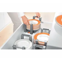 Držalo za krožnike ORGA LINE / Temno siva