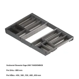 Notranji organizator predala ORGA LINE TANDEMBOX / nerjavno jeklo – komplet