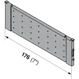 Prečna pregrada 176 mm za sistem ORGA LINE / Siva