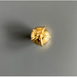 Plastičen gumbast ročaj CROWN / zlata