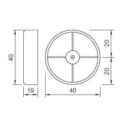 Drsnik za privijanje 19–40 mm / Siva