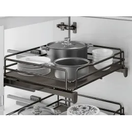 Popolnoma izvlečna izvlečna rešetka z blaženjem INOXA ELLITE 5202EDY / Titanium