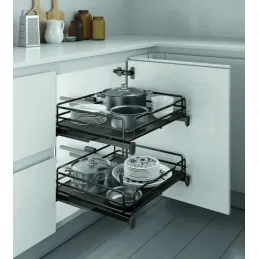 Popolnoma izvlečna izvlečna rešetka z blaženjem INOXA ELLITE 5202EDY / Titanium