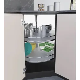 360° vrtiljak s polnim dnom / Bela
