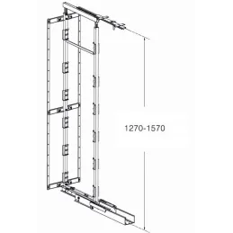 Kuhinjski steber KOMFORT 1270–1570 mm z blaženjem / krom