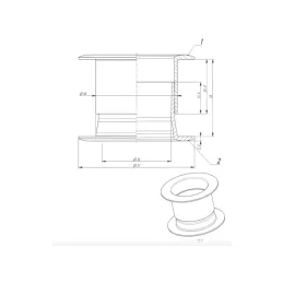 Kovinski zračnik za vrata 40 mm / Mat krom