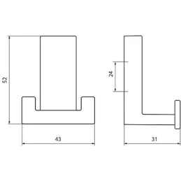 Obešalnik SILVIA Mini / brušen nikel