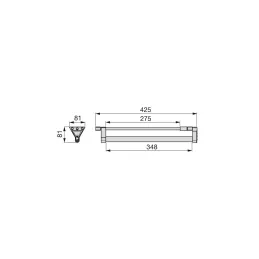 Izvlečni obešalnik 425 mm ELEMENT / mat črna