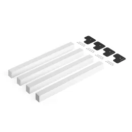 Komplet namiznih nog ELISEUM / mat bela – 4 kosi