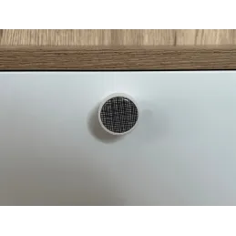 Leseni gumbast ročaj ARSIA / Bela – motiv mreže