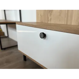 Leseni gumb ARSIA / črn – oblikovalski motiv