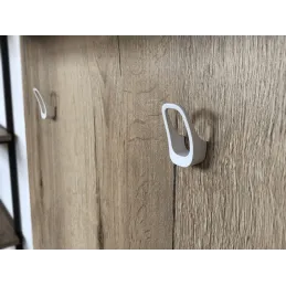 Ročaj v obliki gumba ARNO / Bela matirana