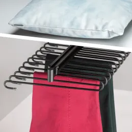 Izvlečni obešalnik za hlače ALMA / Mat črna