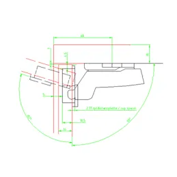 Vložni tečaj z blaženjem za debela vrata 95° SENSYS / Silent system