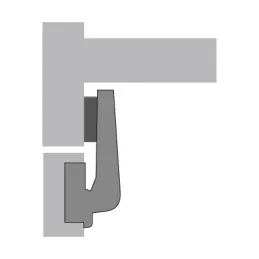 Zavesa za odpiranje brez ročaja – brez blaženja, 90° za slepi kot Sensys W90