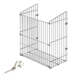 Koš za perilo z dvižnim mehanizmom / siva plastika