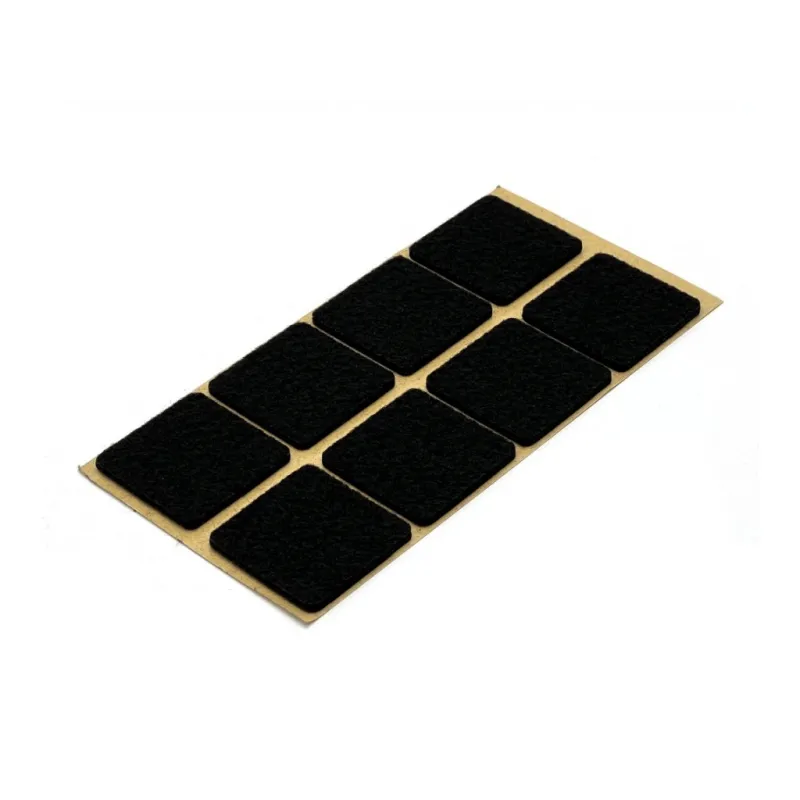 Samolepilna filcasta podloga 38x38 mm / črna – plošča