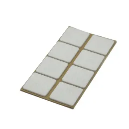 Samolepilna podloga iz filca 38 x 38 mm / Bela – plošča
