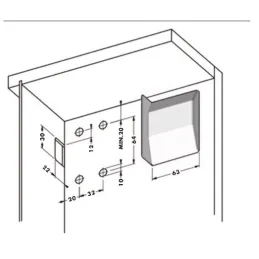 Komplet okovja za obešanje omarice 807 s pokrivnim elementom – komplet / bela