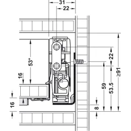 Predal s stransko stranico MATRIX BOX P 60 mm / antracitna barva